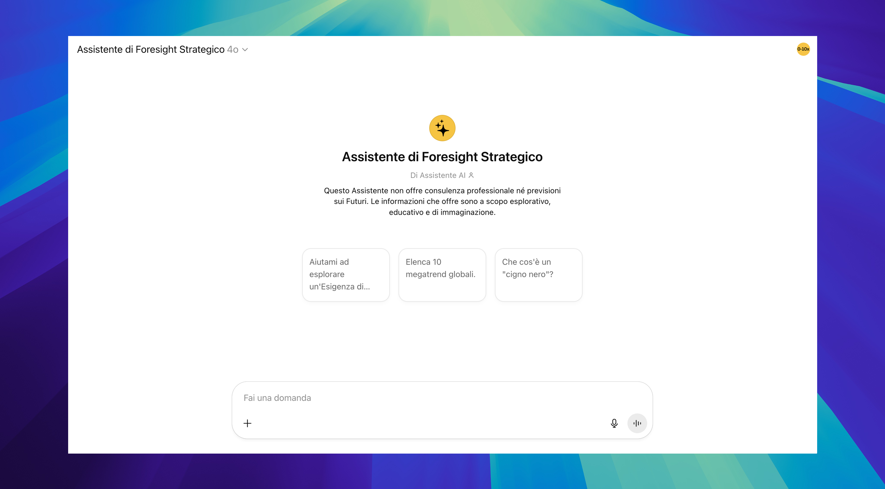 Assistente AI di Foresight Strategico